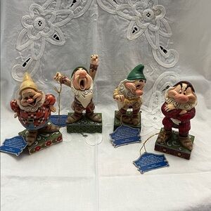 Disney Traditions 4 Dwarf Figurine set - Sleepy, Happy, Bashful, Grumpy -new